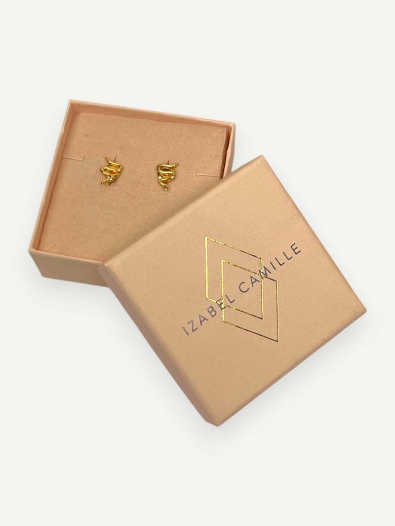 Gold Snake Earrings