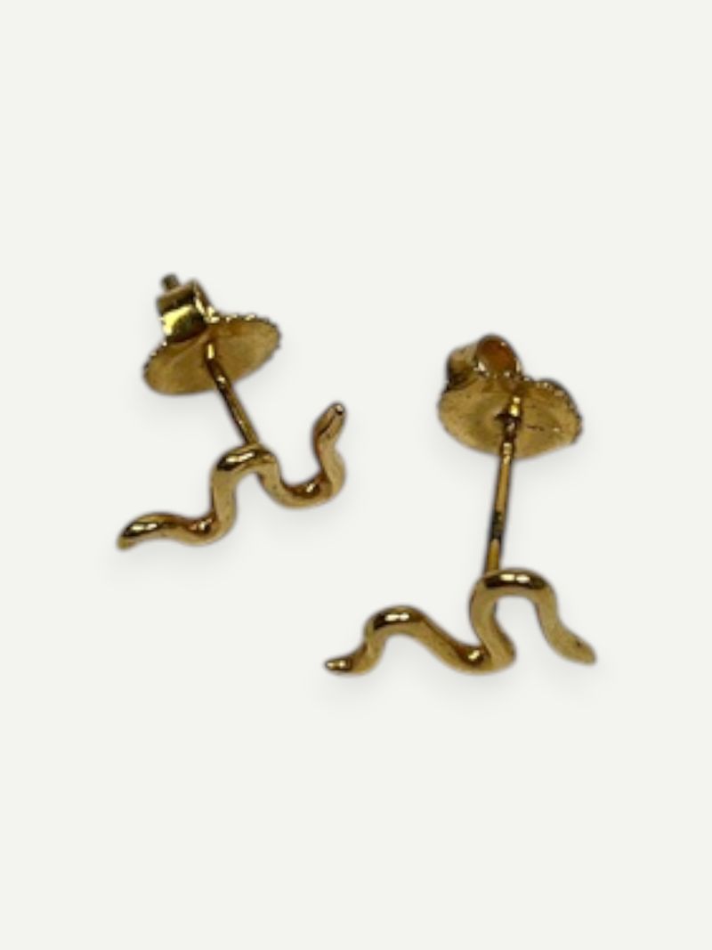 Gold Snake Earrings