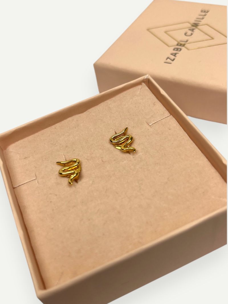 Gold Snake Earrings