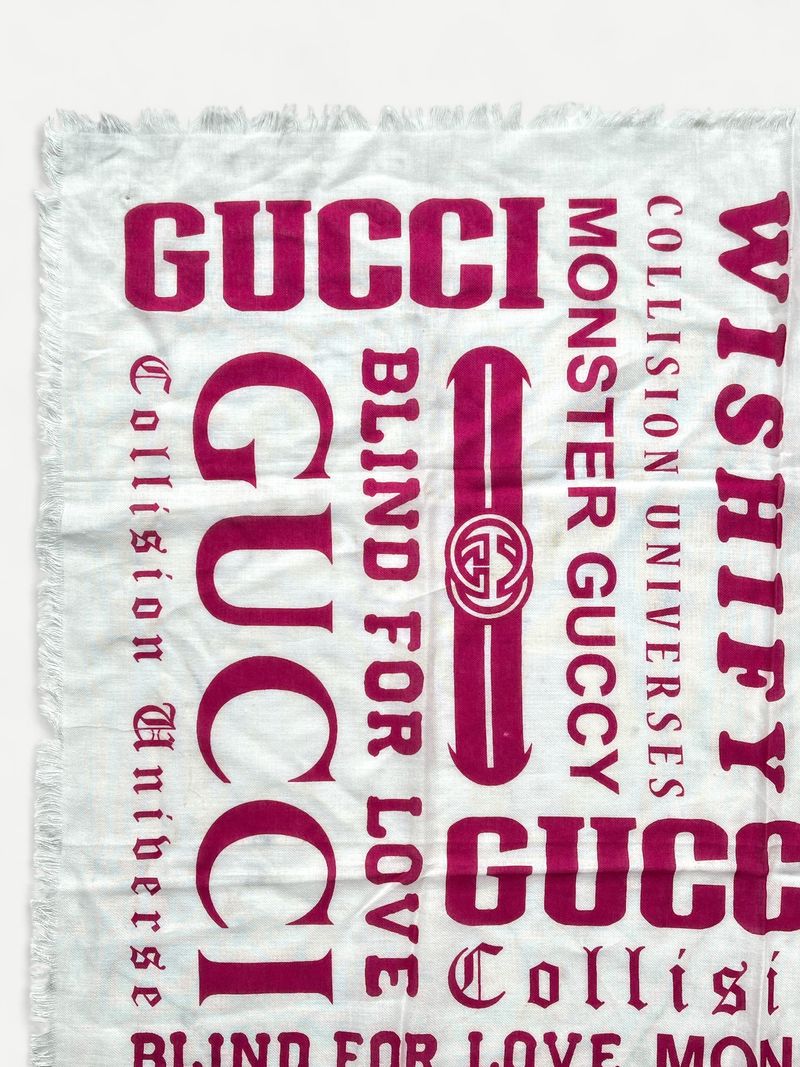 White & Pink Silk Scarf