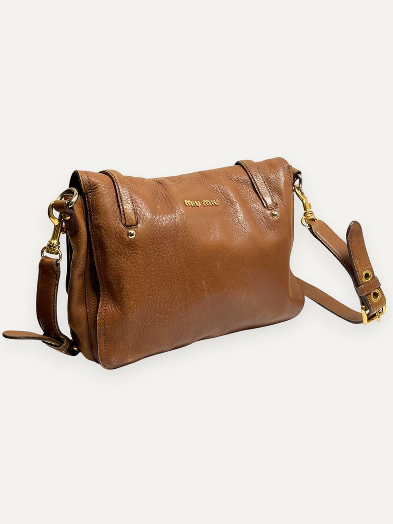 Brown Tote Shoulder Bag With Flap
