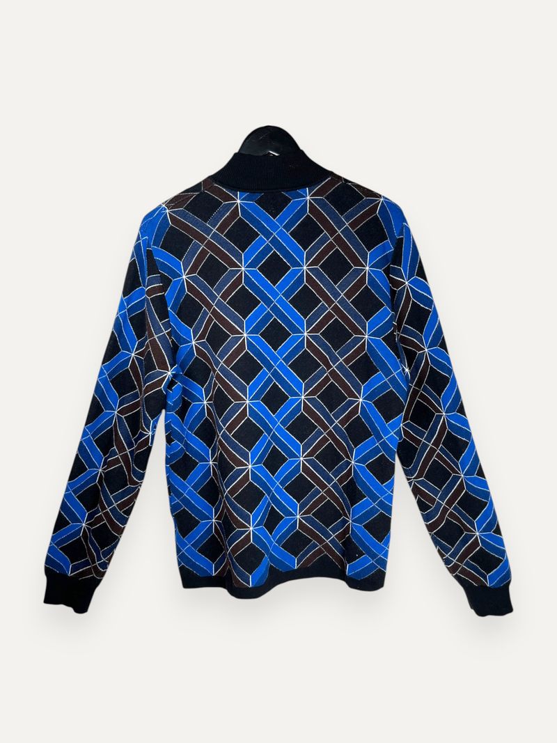 Jaycob Blue & Black Pattern Knit