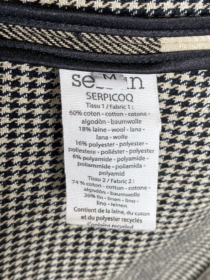 Serpicoq Worker Jacket Black & White Checkered