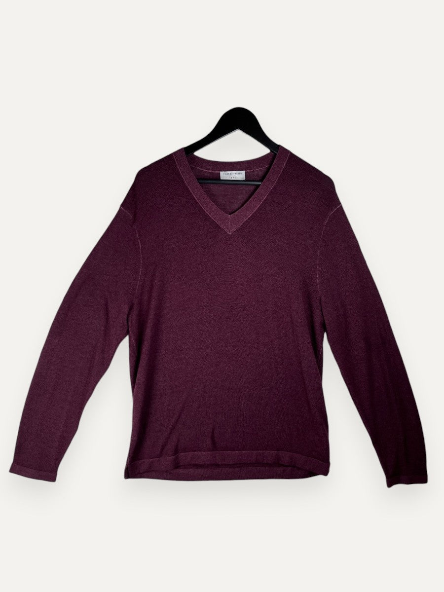 Bordeaux V-Neck Knitwear