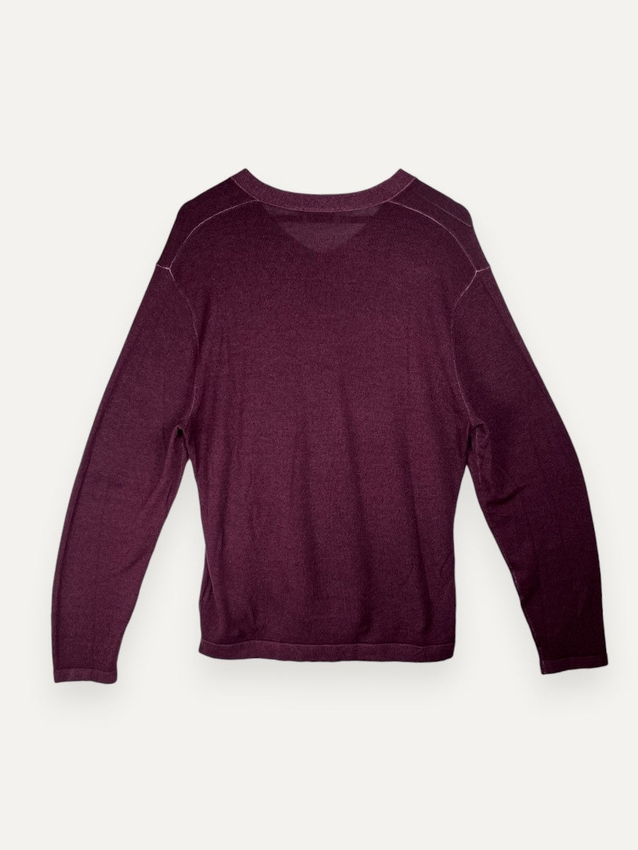 Bordeaux V-Neck Knitwear