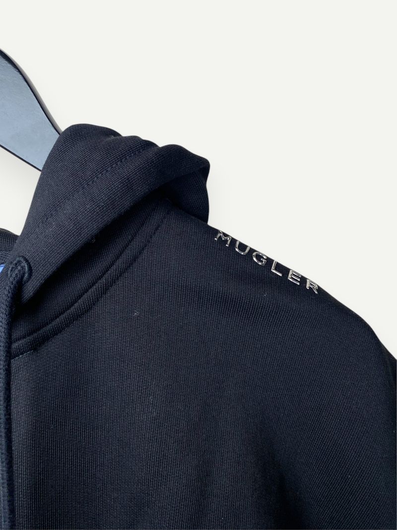 Corset-Waist Zip Hoodie