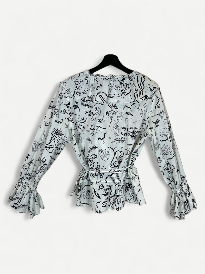 Patterned Cotton Blouse