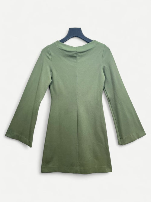 Army Green Knee Length Dress