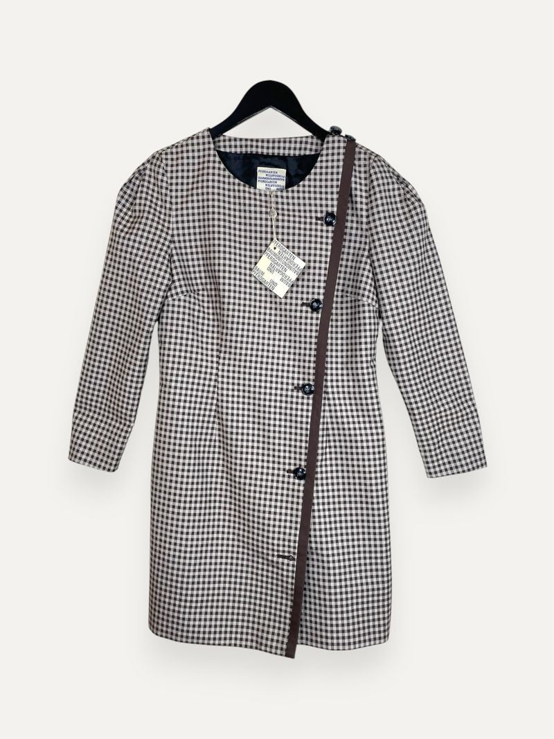 Amelie Asymmetrical Checkered Mini Dress