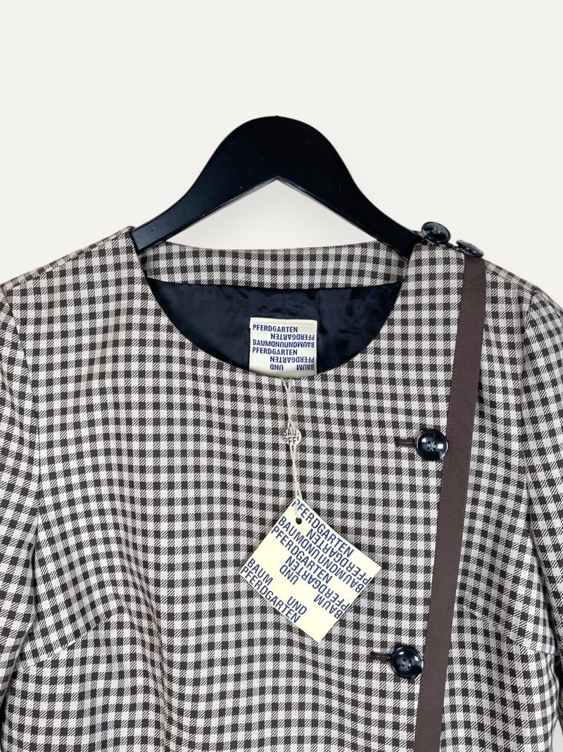 Amelie Asymmetrical Checkered Mini Dress