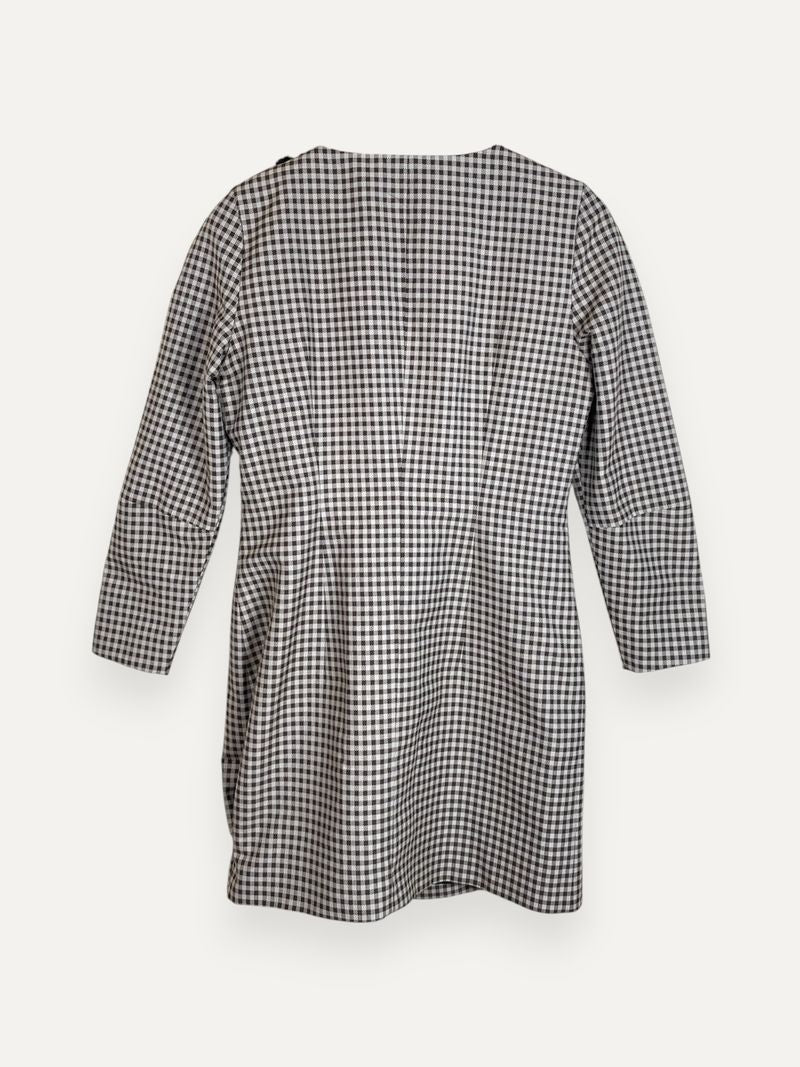 Amelie Asymmetrical Checkered Mini Dress