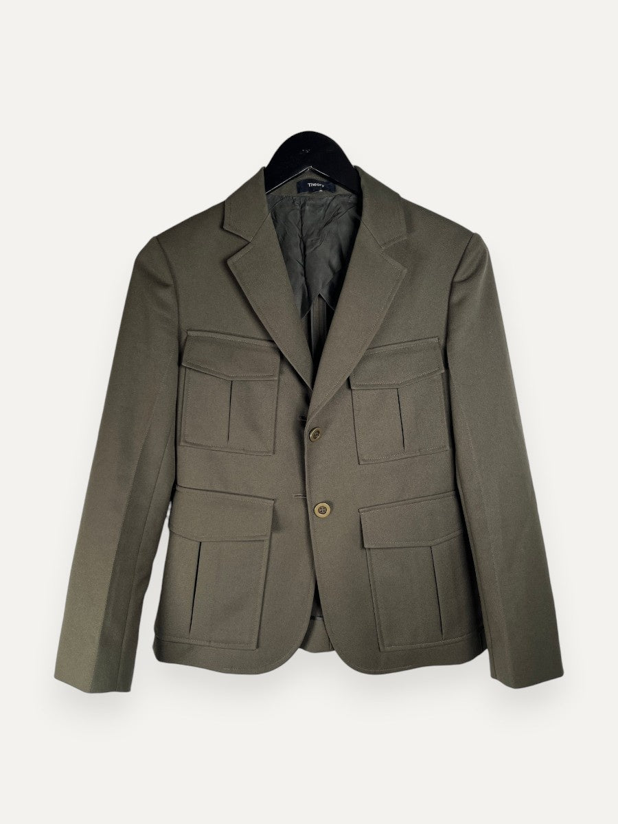 Army Green Single Breasted Blazer