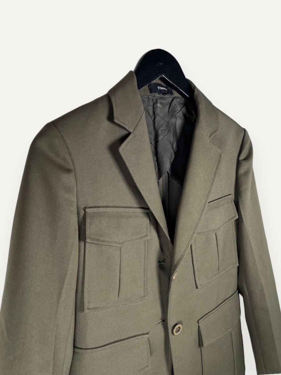Army Green Single Breasted Blazer