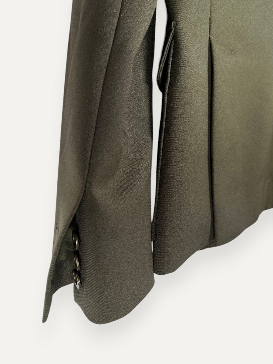 Army Green Single Breasted Blazer