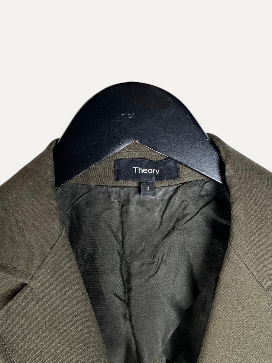 Army Green Single Breasted Blazer