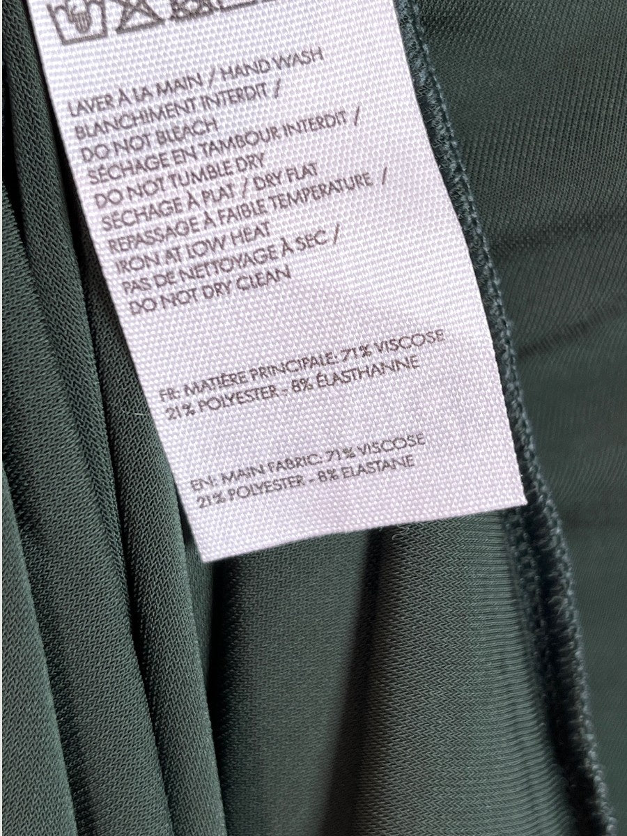 Asymmetrical Dark Green Knee Length Dress