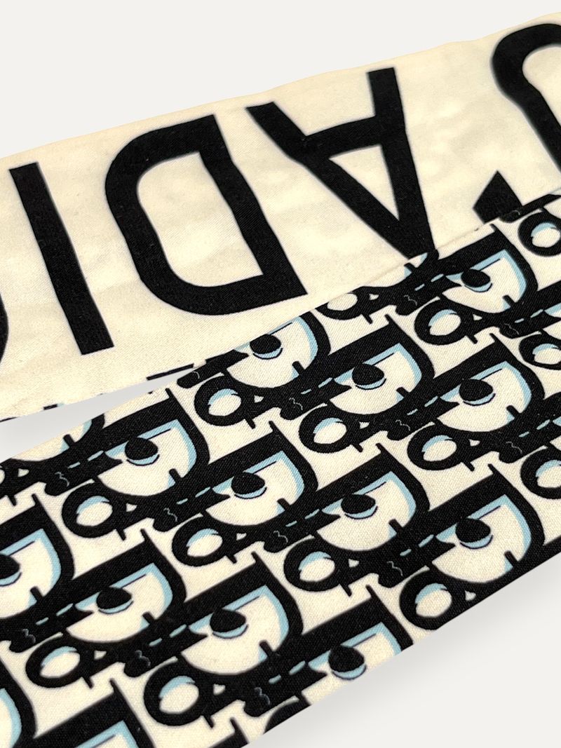 Monogram Black & White Mitzah Silk Scarf
