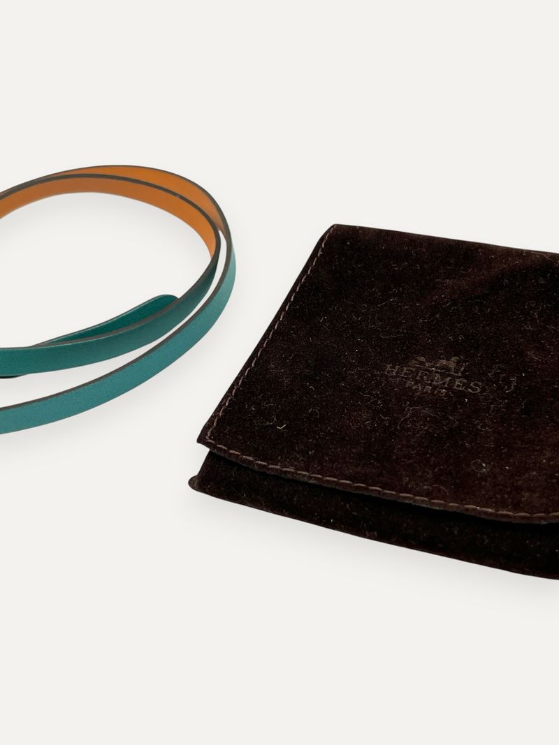 Be Hapi Double Tour Wrap Bracelet Petrol Blue