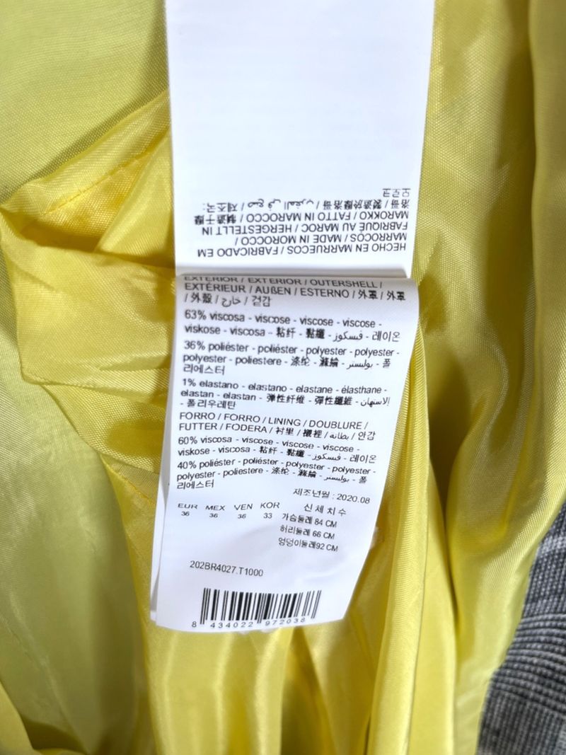 Grey Plaid Double Breasted Blazer