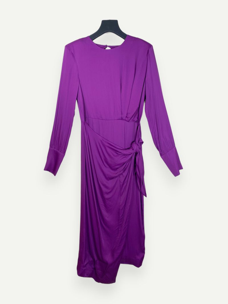 Aubergine Knee Length Dress