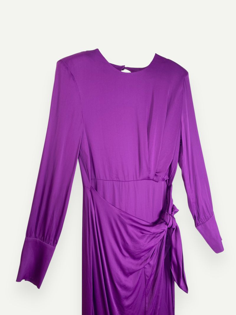 Aubergine Knee Length Dress
