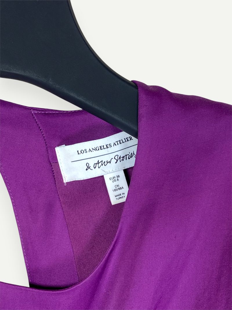 Aubergine Knee Length Dress