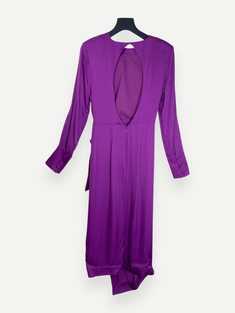 Aubergine Knee Length Dress