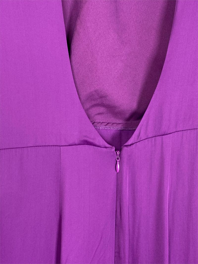 Aubergine Knee Length Dress