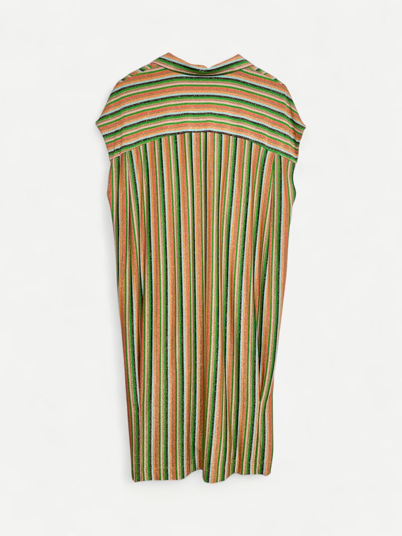 Flerfärgad skjortklänning