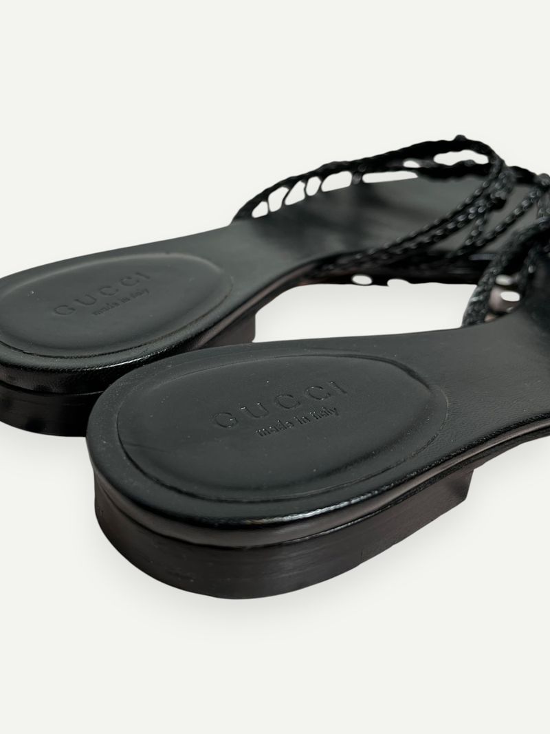 Black Flat Sandal