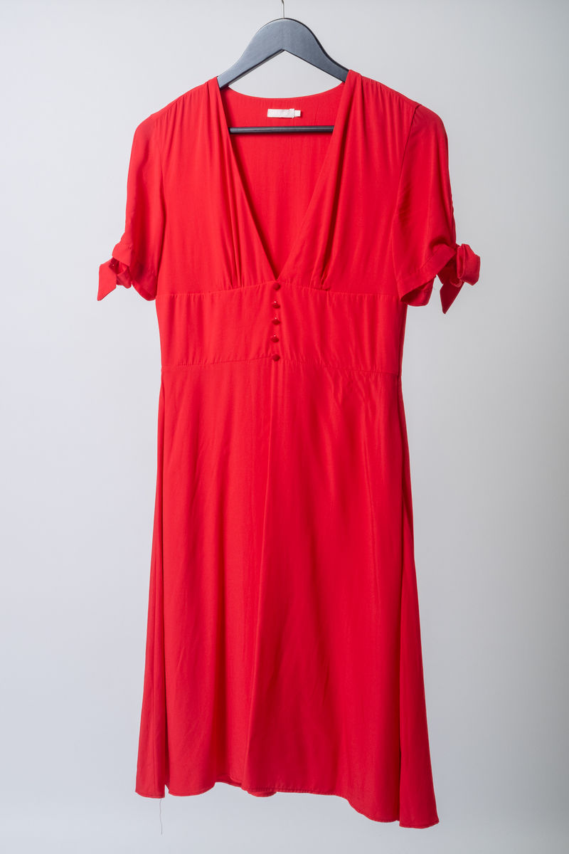 Red Knee Length Dress