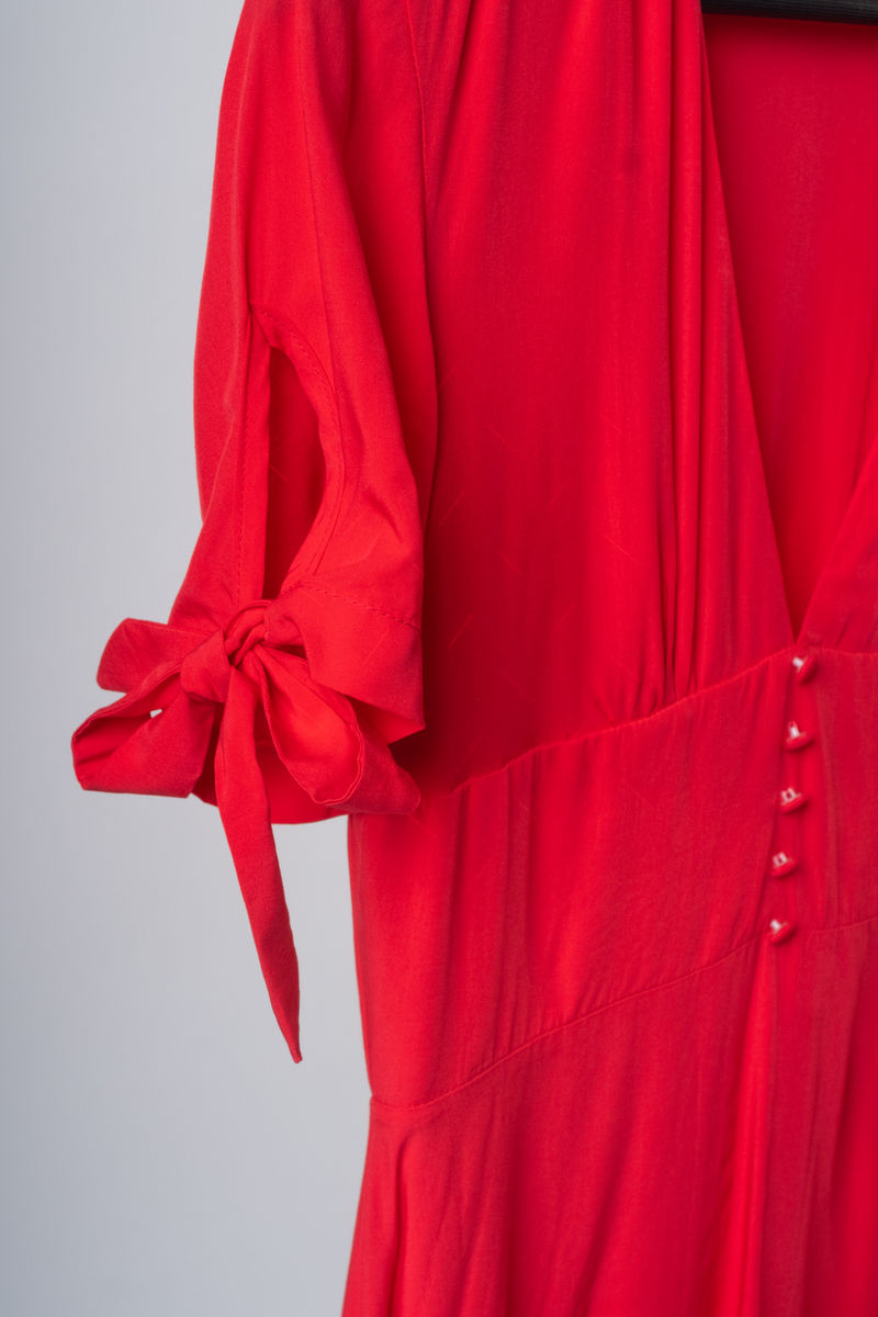 Red Knee Length Dress