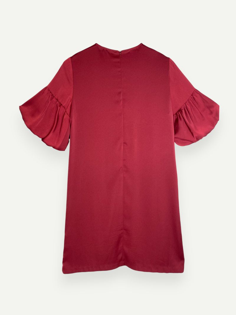 Burgundy Knee Length Dress
