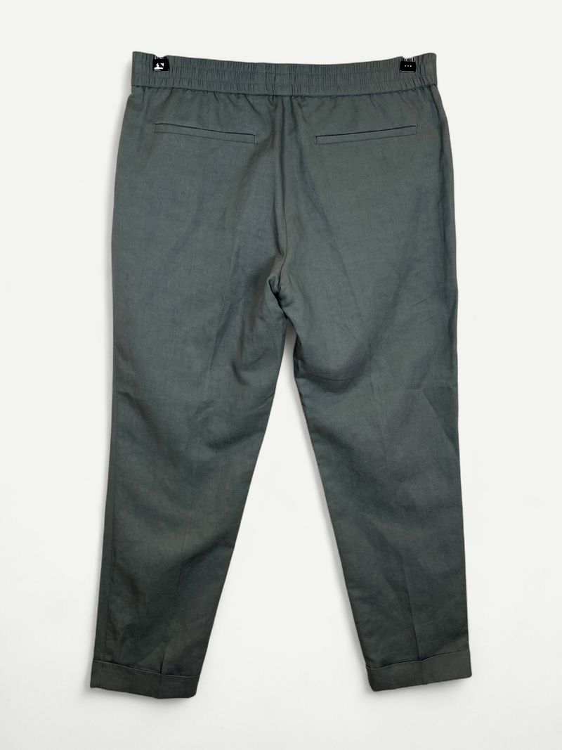 Green Terry Cropped Trousers