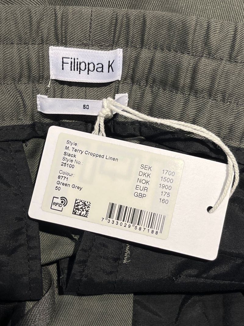 Green Terry Cropped Trousers