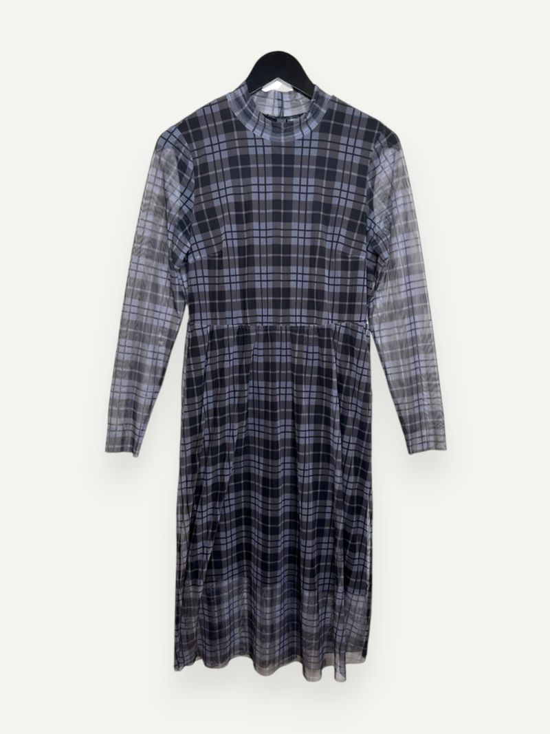 Lilac Plaid Maxi Dress