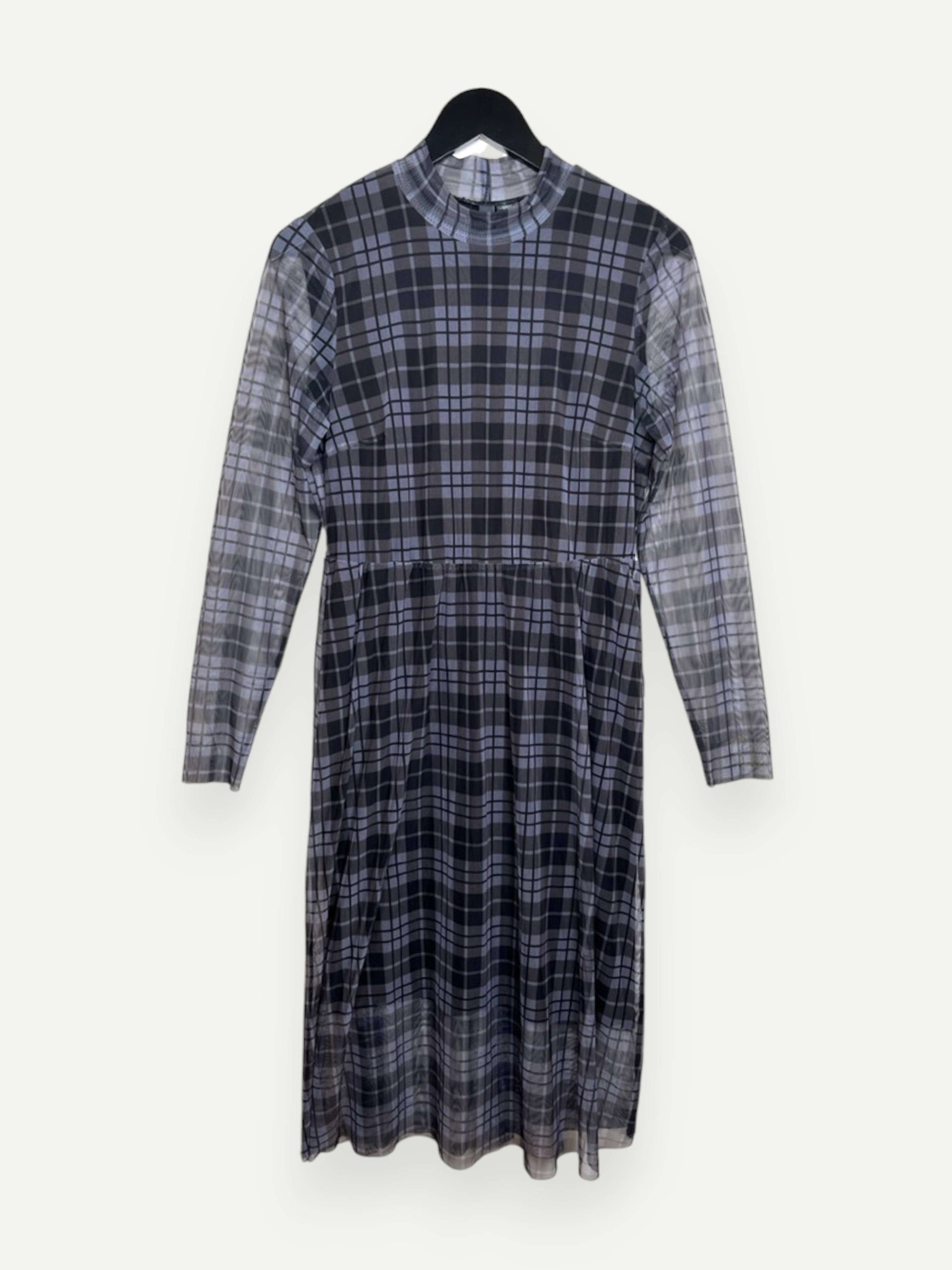 Lilac Plaid Maxi Dress