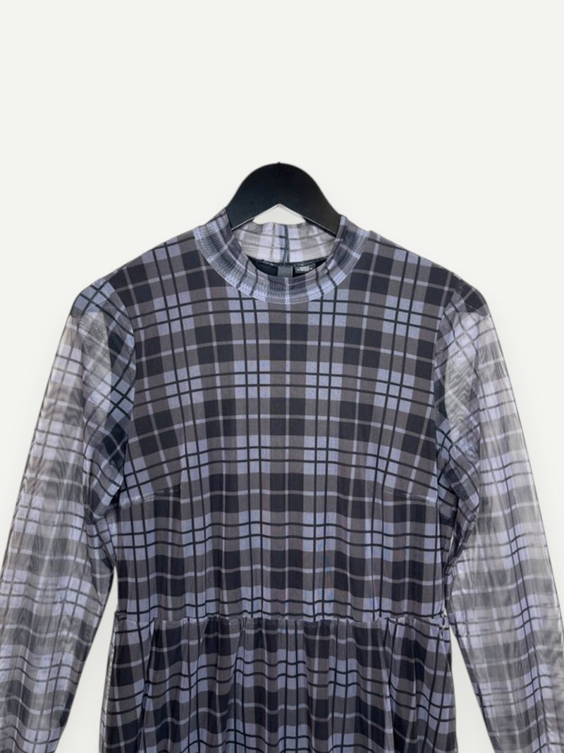 Lilac Plaid Maxi Dress