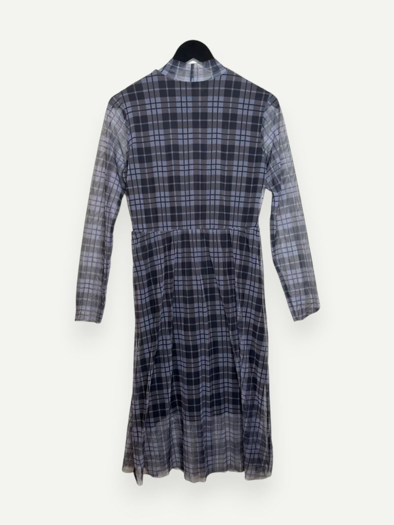 Lilac Plaid Maxi Dress