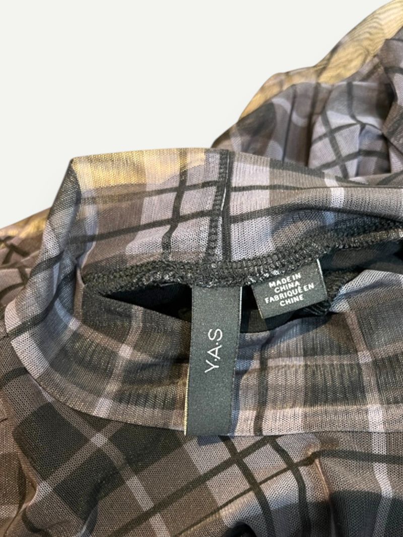 Lilac Plaid Maxi Dress