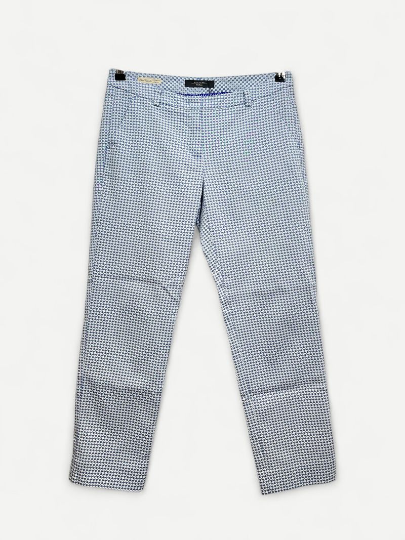 Blue & White Casual Pant