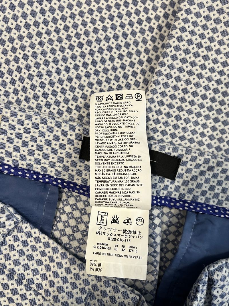 Blå & vita casualbyxor