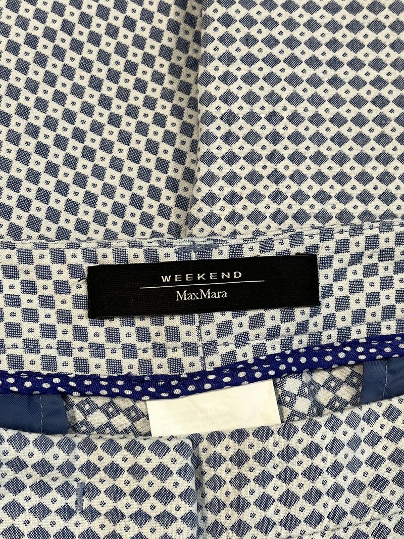 Blå &amp; vita casualbyxor