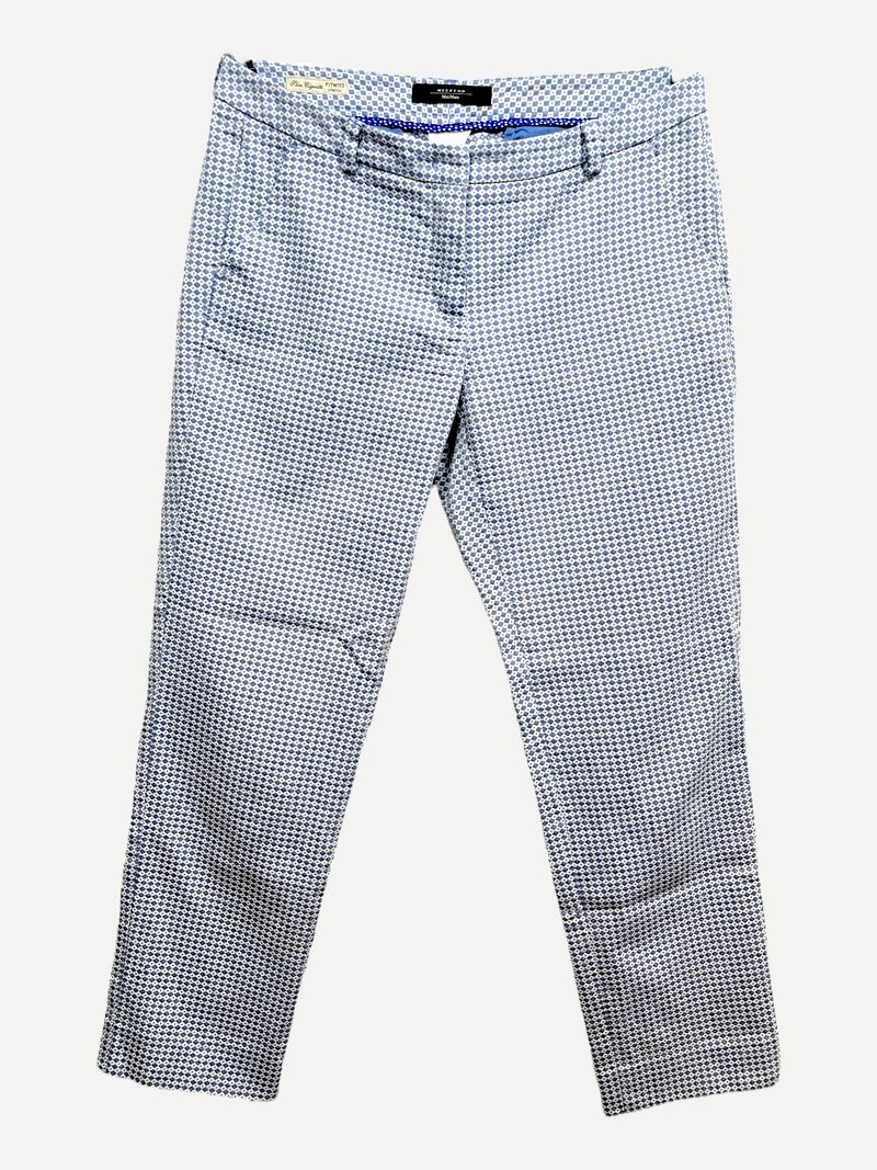 Blue & White Casual Pant