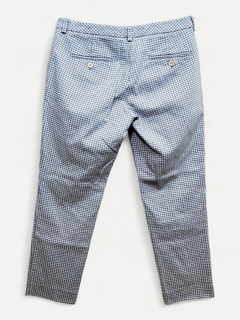 Blue & White Casual Pant