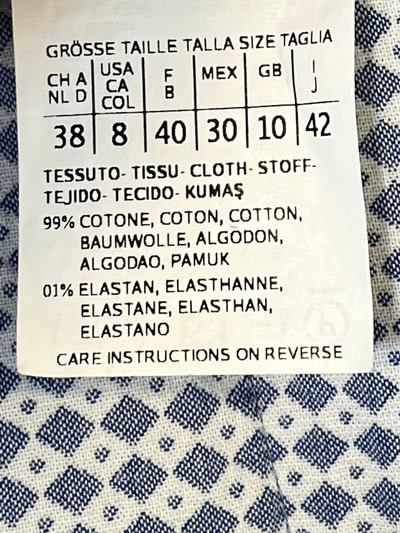 Blå &amp; vita casualbyxor