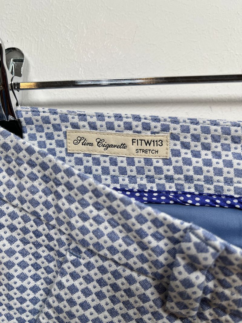 Blue & White Casual Pant