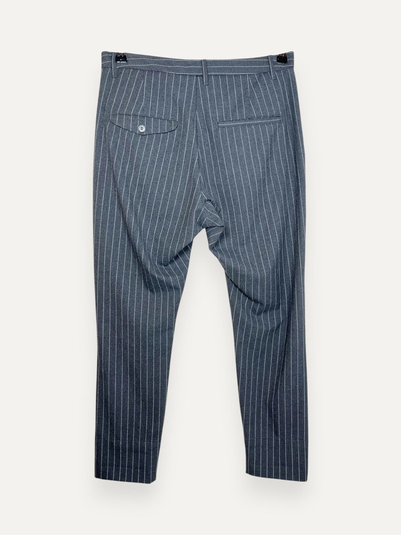 Grey Striped Dress Pants