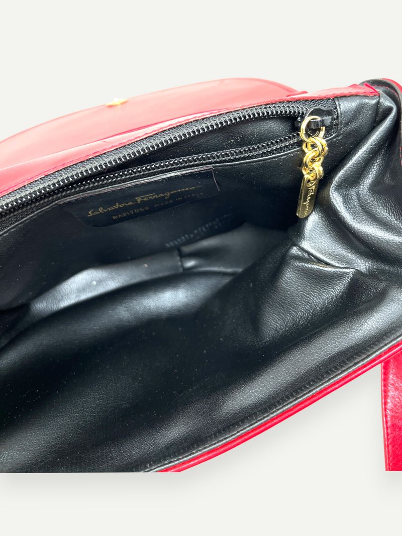 Red Leather Cross Body Handbag