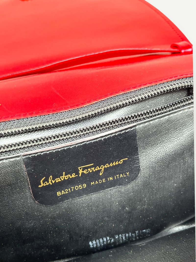 Red Leather Cross Body Handbag